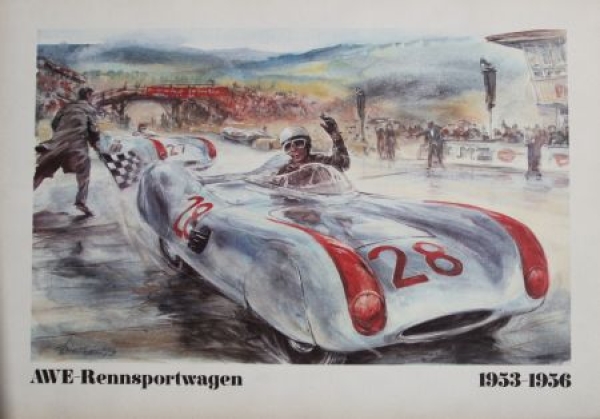 Wartburg Werbemappe "Automobile aus Eisenach" 12 farbige Kunstdrucke 1975 (9845)